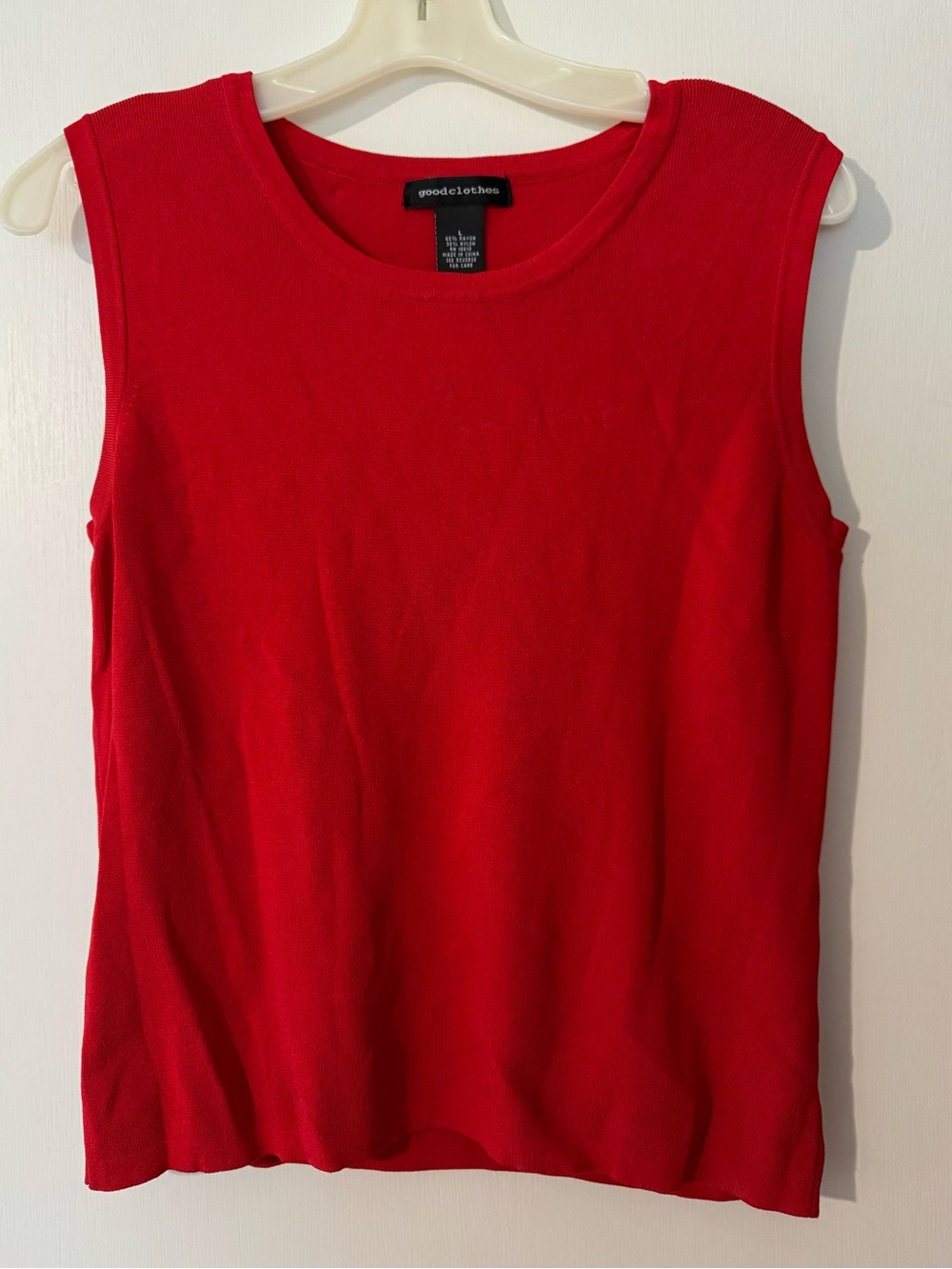 Red Sleeveless Tank Top